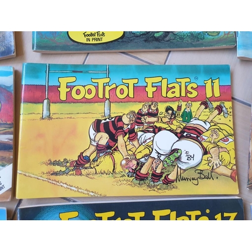 497 - Collection of 14 x 'Footrot Flats' Paper Back Comic Books by Murray Ball, (Circa 1980's), Series: 5,... 