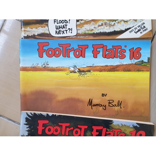 497 - Collection of 14 x 'Footrot Flats' Paper Back Comic Books by Murray Ball, (Circa 1980's), Series: 5,... 