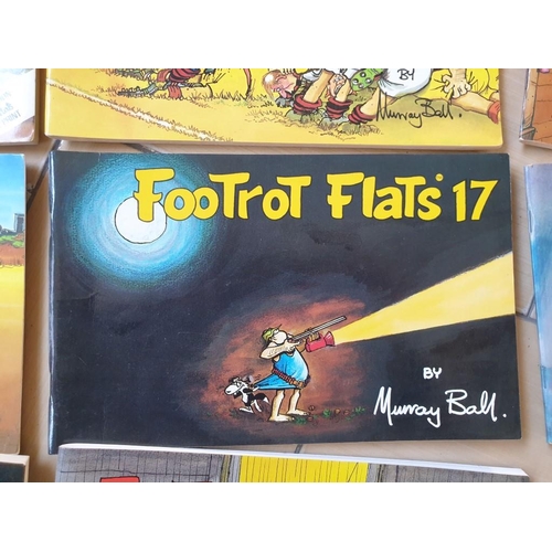 497 - Collection of 14 x 'Footrot Flats' Paper Back Comic Books by Murray Ball, (Circa 1980's), Series: 5,... 