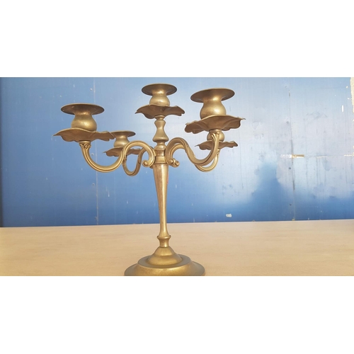 511 - White Metal Vintage Style Candelabra