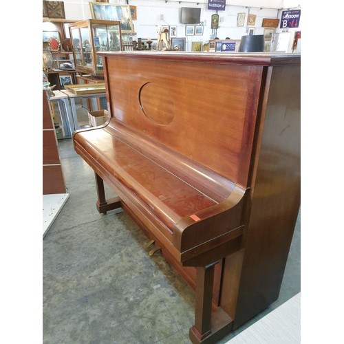 339 - Vintage C. Jurkat (Berling, Germany) Upright Piano, Iron Frame in Wooden Case (50 White Keys, 35 Bla... 