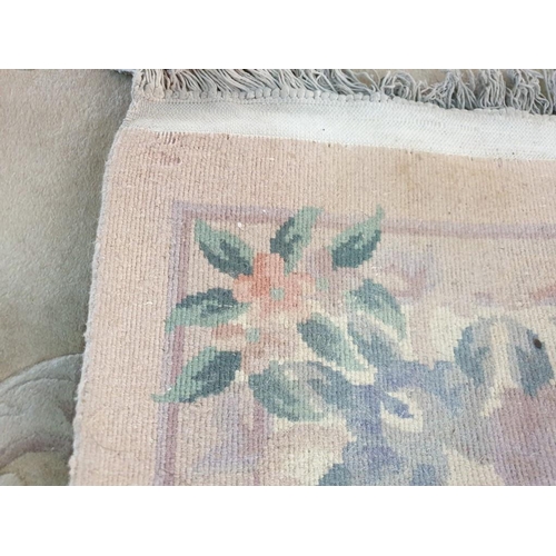 364 - Large Deep Pile Carpet Cream with Floral Pattern, (Approx. 340cm x 253cm)