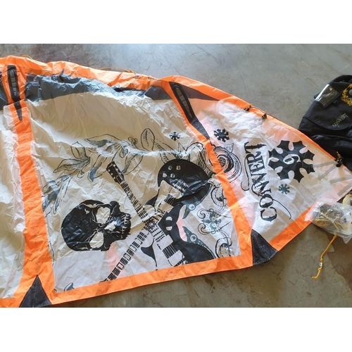 379 - Kite Surfing Kite; Cabrinha Convert Size 9 (Orange, Grey & White) 2007 with Carry Bag