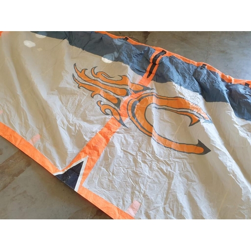 379 - Kite Surfing Kite; Cabrinha Convert Size 9 (Orange, Grey & White) 2007 with Carry Bag