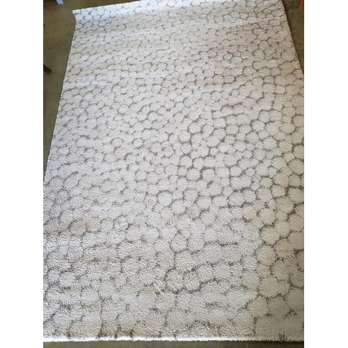 681 - Cream / Grey Softness Rug, Super Soft and Wooly Rug (160cm x 230cm)