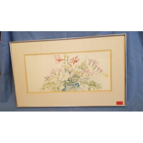 685 - Framed Watercolour of Flowers by JM Scholtes