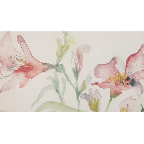 685 - Framed Watercolour of Flowers by JM Scholtes