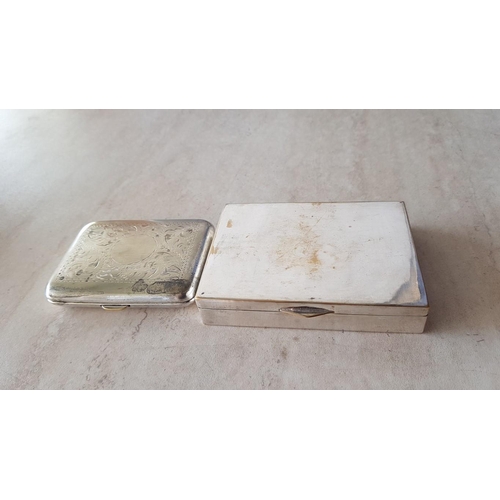 108 - 3 x Vintage Collection of 3 x White Metal Cigarette Boxes (1 x State Express Cigarettes)