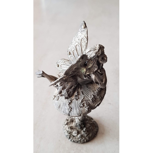 116 - Vintage Collection of Two Pewter Nymphs, 1 x Angel Ornament in Metal / Glass by Grabsky Gallery