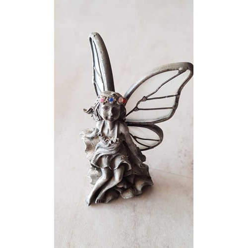 116 - Vintage Collection of Two Pewter Nymphs, 1 x Angel Ornament in Metal / Glass by Grabsky Gallery