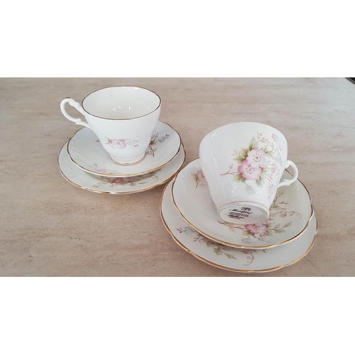 121 - Vintage Bilton's Montfort Staffordshire Bone China Tea Set 6 Cups, Saucers & Tea Plates