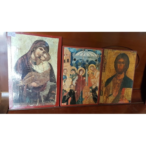 126 - Collection of Various of Icons in Various Sizes (33cm x 46cm, 37cm x 26cm, 3 x 25.5cm x 36.5cm, 30cm... 