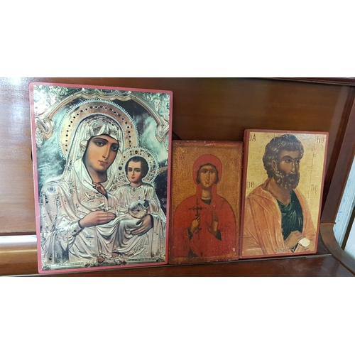 126 - Collection of Various of Icons in Various Sizes (33cm x 46cm, 37cm x 26cm, 3 x 25.5cm x 36.5cm, 30cm... 