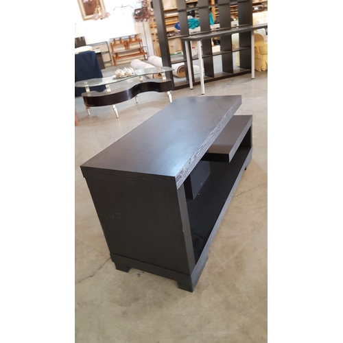 131 - Black Modern TV Unit (120cm x 40c x 35cm)