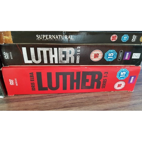 140 - Box of Classic Series DVD's inc; Lost, Luther, Merlin etc