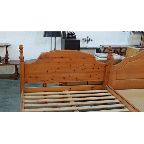 144 - Pine Double Bed Frame, NO Mattress (140cm x 190cm)