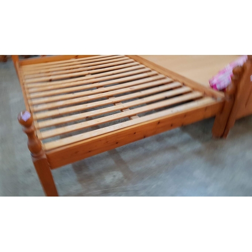 144 - Pine Double Bed Frame, NO Mattress (140cm x 190cm)