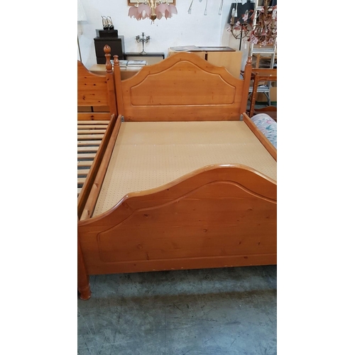 149 - Pine Double Bed Frame, NO Mattress (140cm x 194cm)