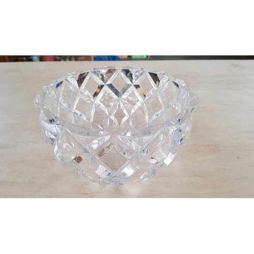 187 - RCR Large Cut Crystal Fruit Bow (Pineapple Cut) Made Italy Ø25cm H:13cm