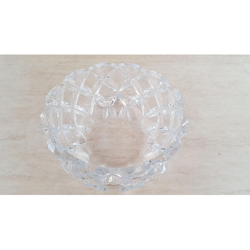 187 - RCR Large Cut Crystal Fruit Bow (Pineapple Cut) Made Italy Ø25cm H:13cm