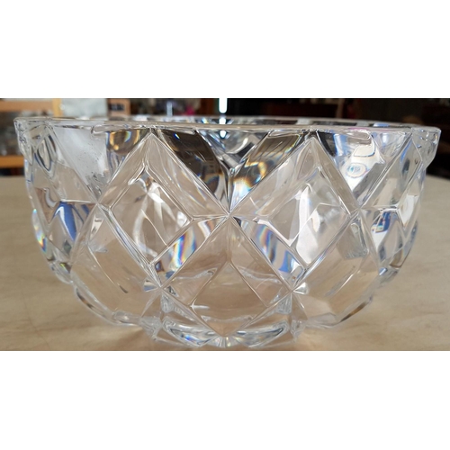 187 - RCR Large Cut Crystal Fruit Bow (Pineapple Cut) Made Italy Ø25cm H:13cm