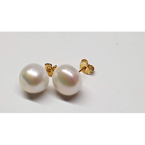 190 - 14ct Yellow Gold Earrings with Pearls