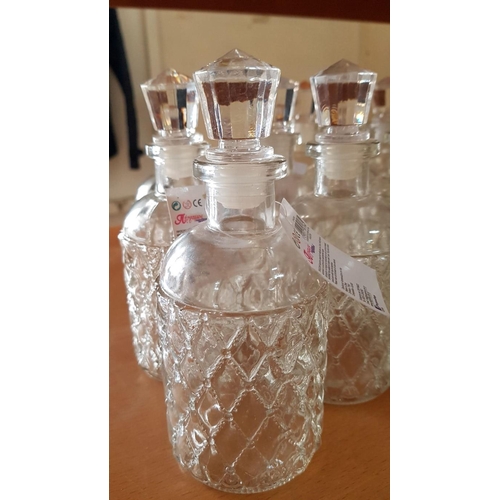 210 - Collection of Vintage Style Cut Glass Bottles with Lid (Perfume, Liquid Soup, Essential Oil etc) (x2... 