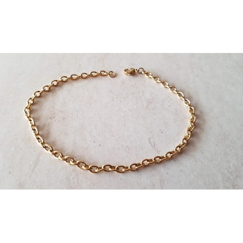 222 - Stainless Steel Gold Plated Leg Bracelet (25cm)