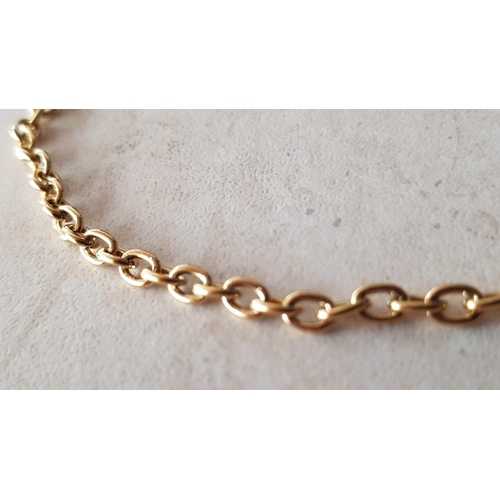 222 - Stainless Steel Gold Plated Leg Bracelet (25cm)