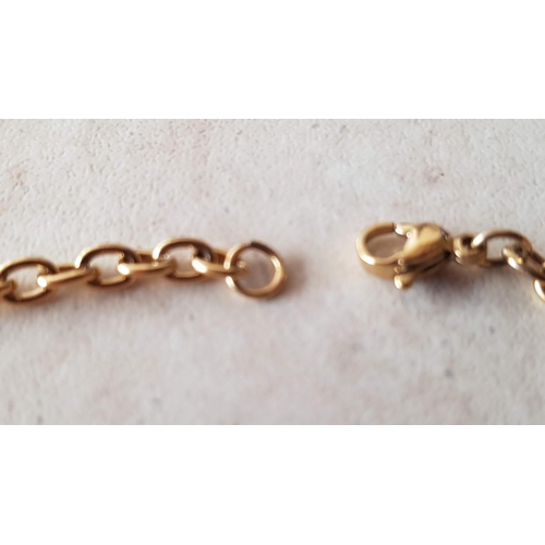 222 - Stainless Steel Gold Plated Leg Bracelet (25cm)