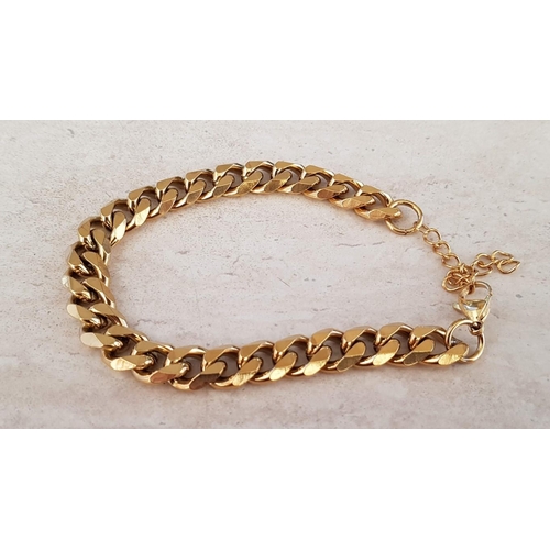 230 - Stainless Steel Gold Plates Leg Bracelet (26cm)