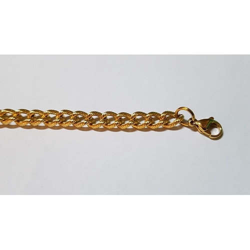 296 - Stainless Steel Gold Plated Leg Bracelet (24cm)