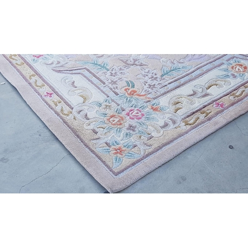 74 - Large Carpet in Floral Classic Pattern and Pastel Colour (332cm x 240cm)