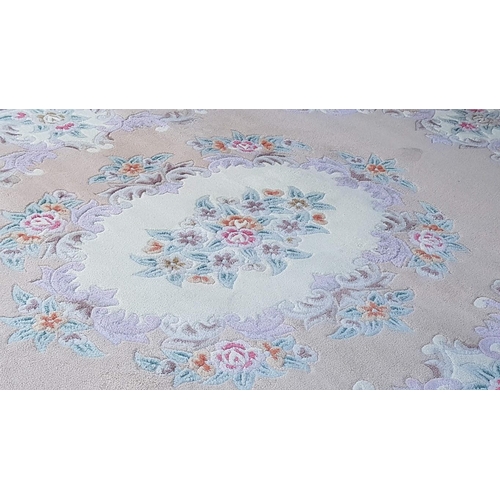 74 - Large Carpet in Floral Classic Pattern and Pastel Colour (332cm x 240cm)