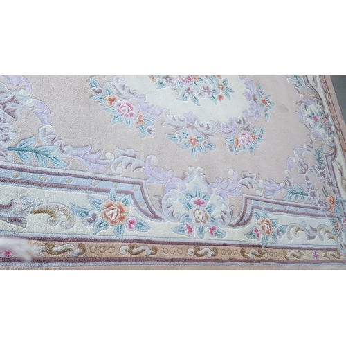 74 - Large Carpet in Floral Classic Pattern and Pastel Colour (332cm x 240cm)