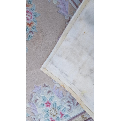 74 - Large Carpet in Floral Classic Pattern and Pastel Colour (332cm x 240cm)