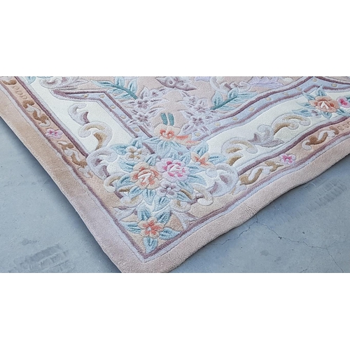 75 - Large Carpet in Floral Classic Pattern and Pastel Colour (332cm x 240cm)