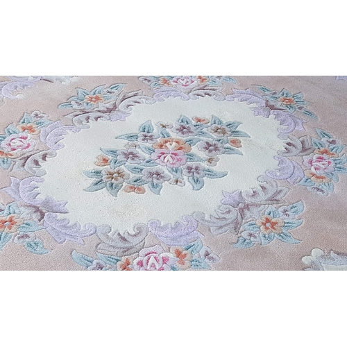 75 - Large Carpet in Floral Classic Pattern and Pastel Colour (332cm x 240cm)