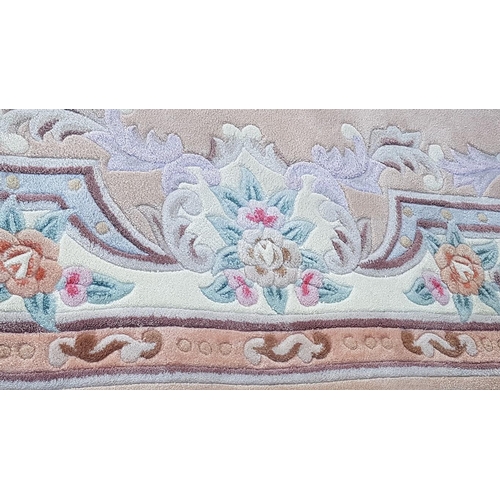 75 - Large Carpet in Floral Classic Pattern and Pastel Colour (332cm x 240cm)