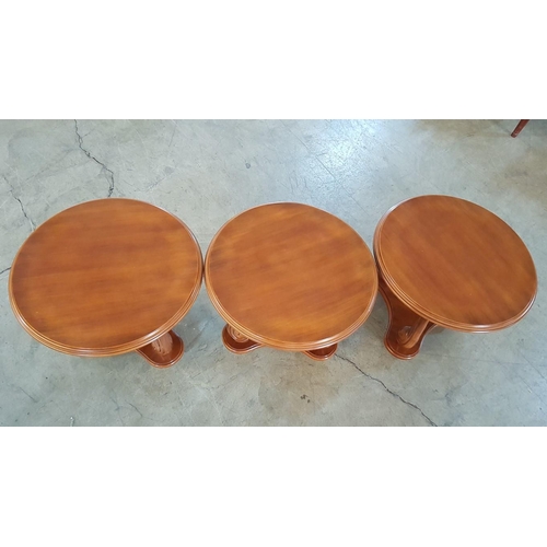 92 - Vintage / Classical Style Coffee & Side Table Set; Oval Shaped Coffee Table (100cm x 54cm x 43cm) To... 