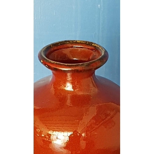 94 - Terracotta Red - Brown Tall Vase (Marked B0 (49cm)