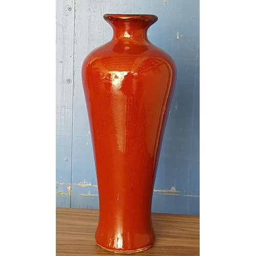 94 - Terracotta Red - Brown Tall Vase (Marked B0 (49cm)