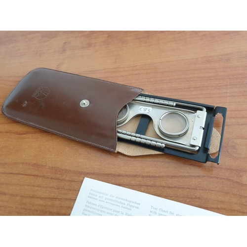 Antique German Zeiss Folding Stereoscopic Vision in Leather Case 