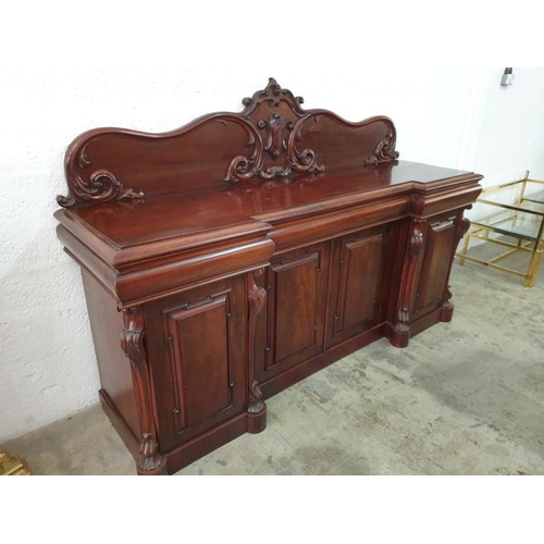 41Av - A Fine Victorian Mahogany, Hand Carved, Scottish Sideboard by 'W.Boote & Sons Elizabeth Str, Liverpo... 