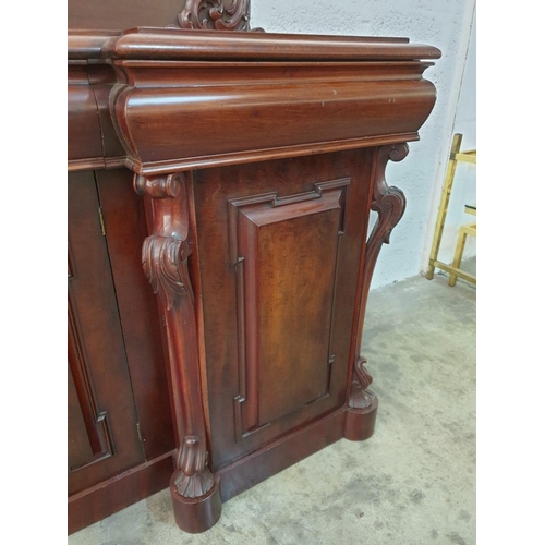 41Av - A Fine Victorian Mahogany, Hand Carved, Scottish Sideboard by 'W.Boote & Sons Elizabeth Str, Liverpo... 