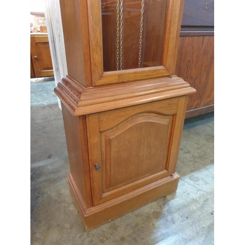 119 - Long Case / Grandfather Clock in Light Wod Case, 3 - Weight Driver Keininger (Germany) Movement (79R... 