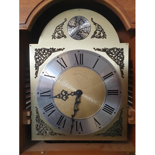 119 - Long Case / Grandfather Clock in Light Wod Case, 3 - Weight Driver Keininger (Germany) Movement (79R... 