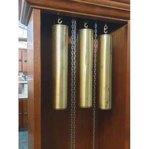 119 - Long Case / Grandfather Clock in Light Wod Case, 3 - Weight Driver Keininger (Germany) Movement (79R... 