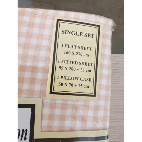 228 - 5 x Packs of Bed Sheet Sets (Sizes & Colours in Photos)