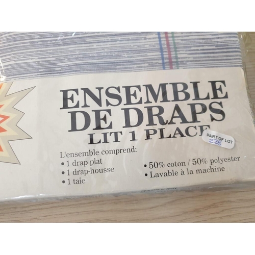 228 - 5 x Packs of Bed Sheet Sets (Sizes & Colours in Photos)